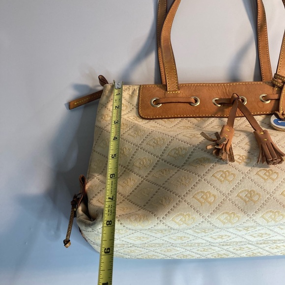 Dooney & Bourke tan signature canvas leather shoulder Bag - Picture 6 of 7
